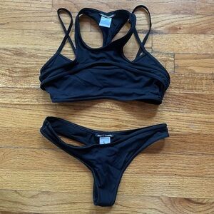 Andreādamo Black Bikini Set